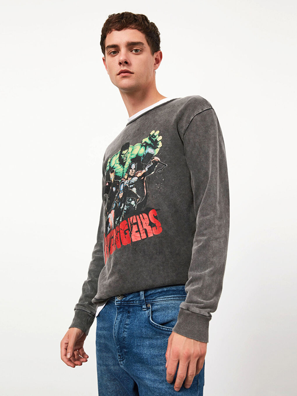 Avengers Printed Crew Neck Sweatshirt-2