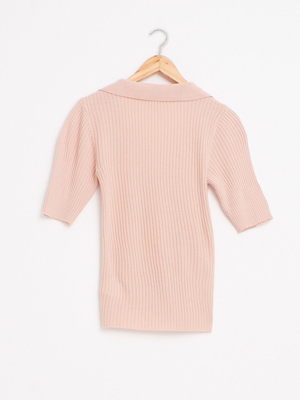 كنزة صوفية تريكو خفيفة الوزن بأكمام قصيرة-5