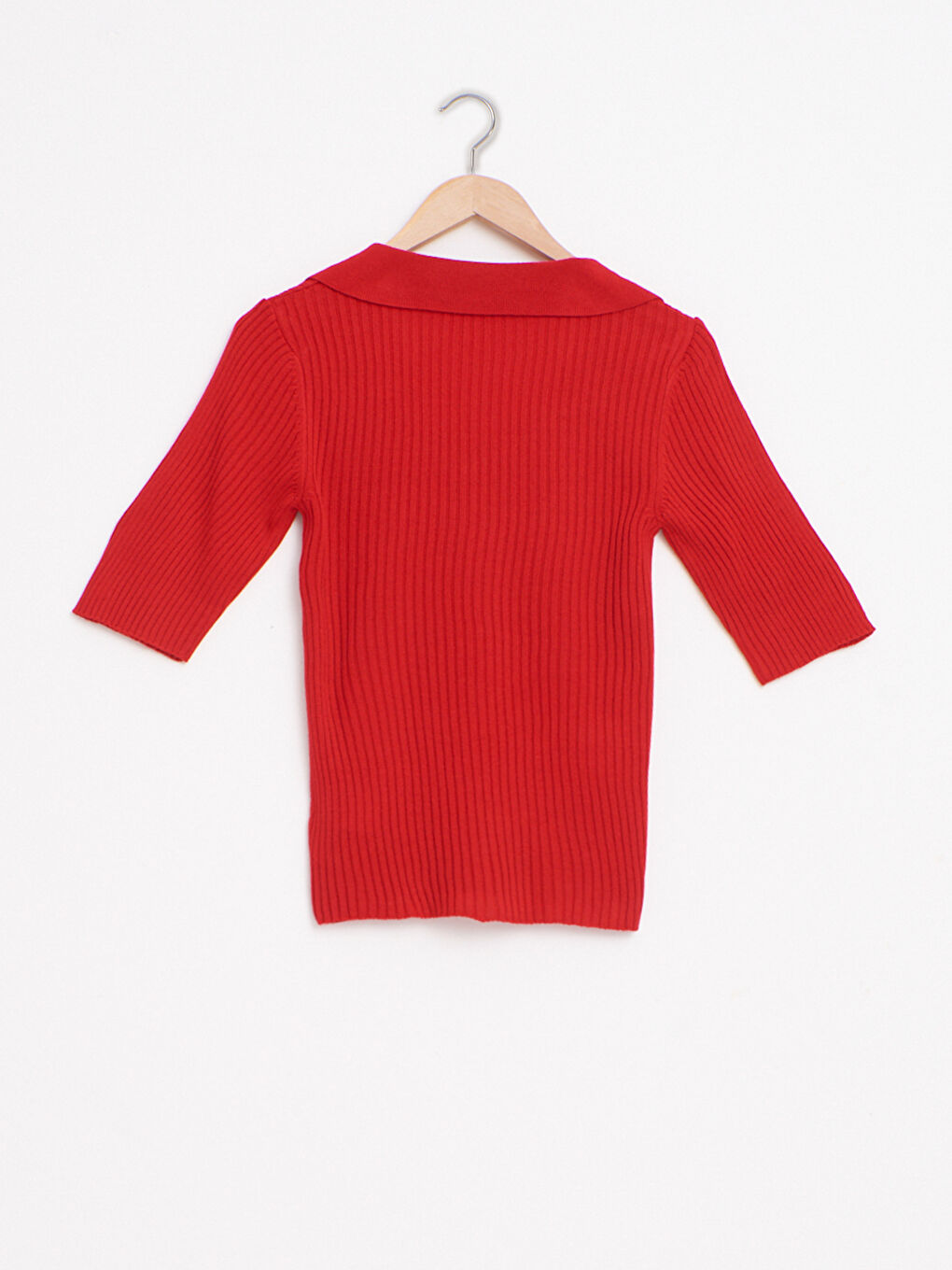 كنزة صوفية تريكو خفيفة الوزن بأكمام قصيرة-8