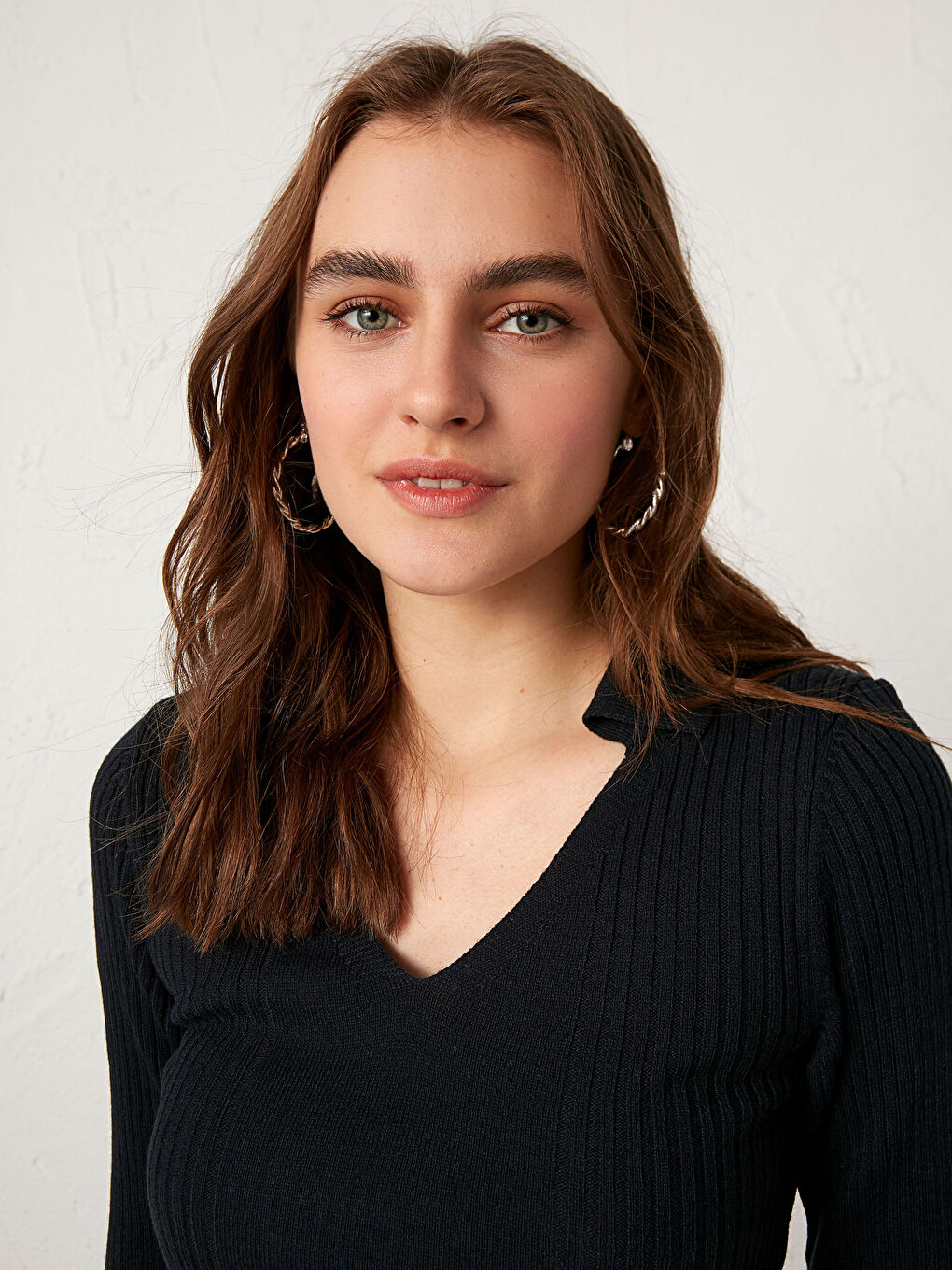 كنزة صوفية تريكو خفيفة الوزن بأكمام قصيرة-4