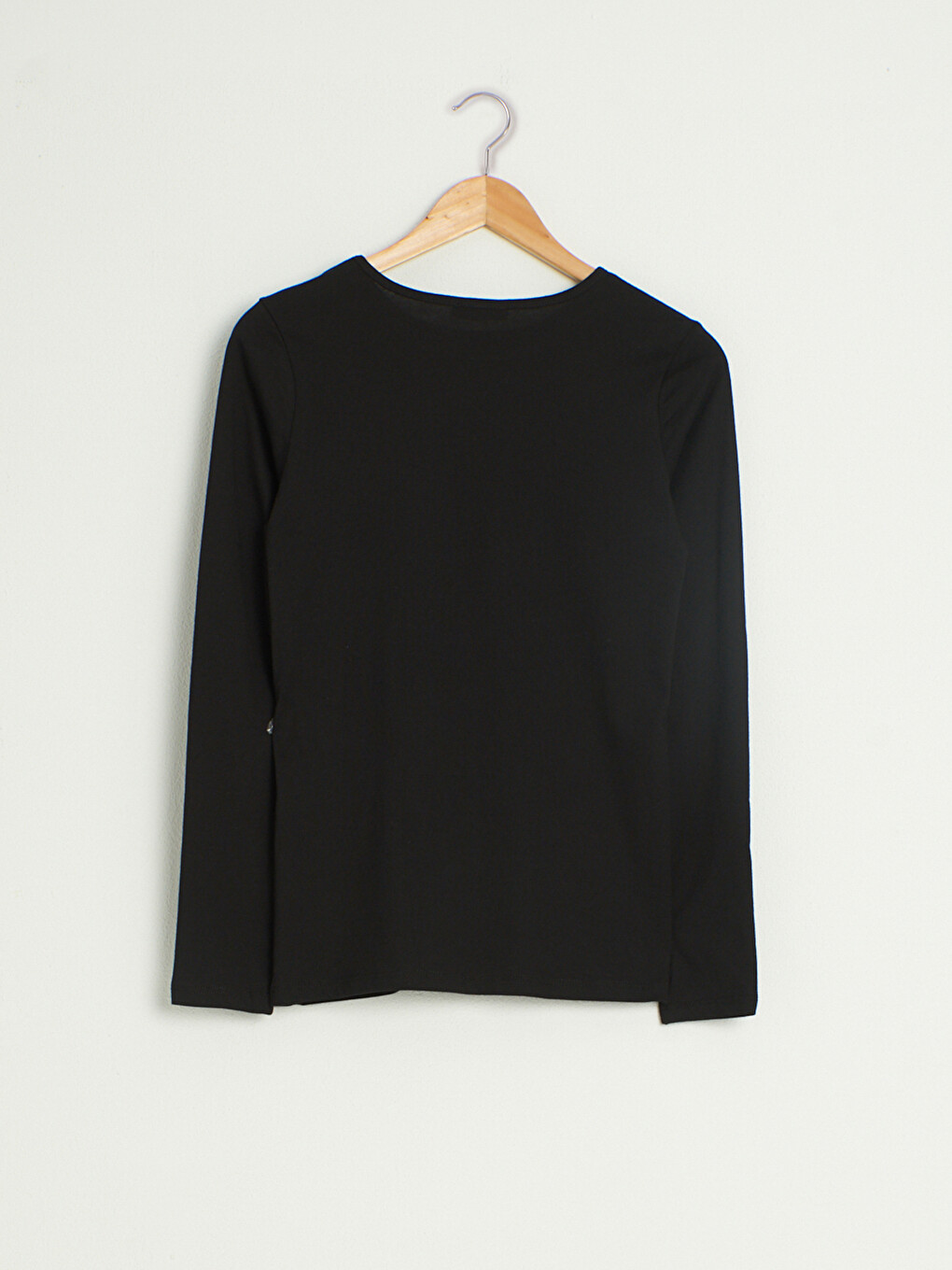 Crew Neck Long Sleeve Basic T-Shirt-5