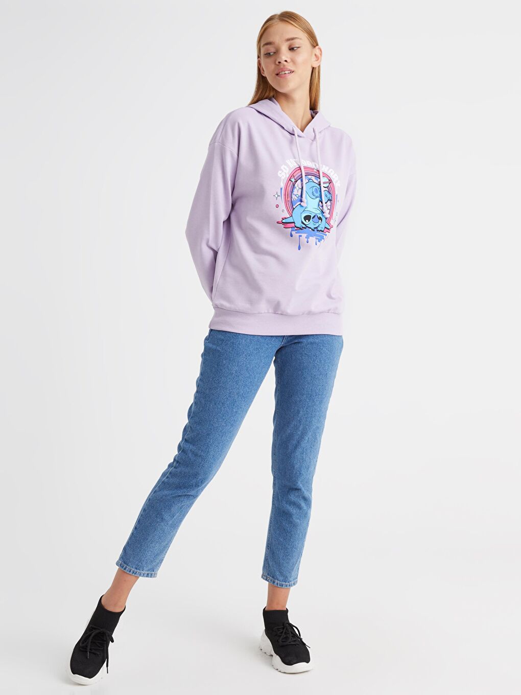 Stitch Printed Hoodie-4