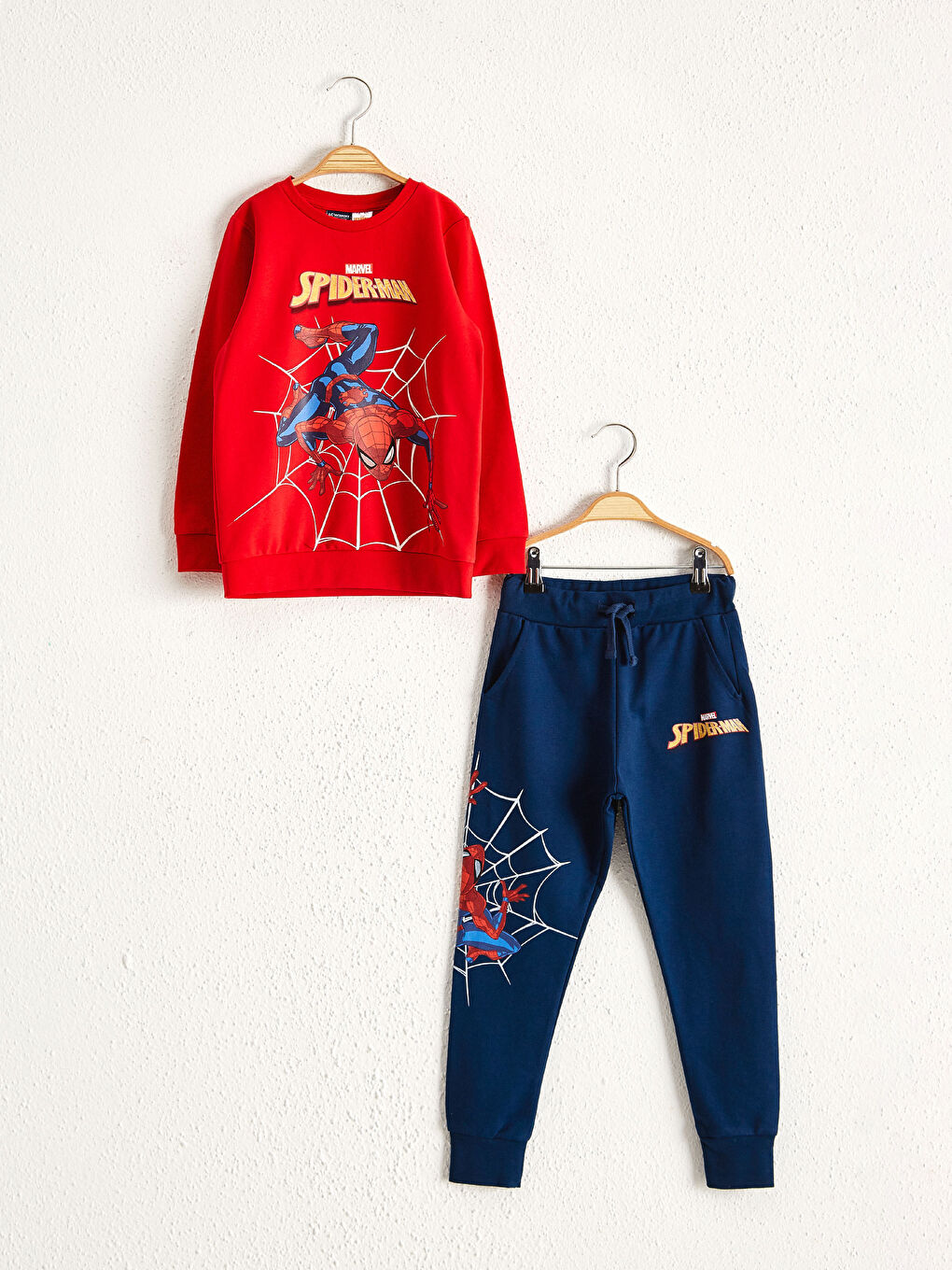 Kırmızı Erkek Çocuk Spider-Man Sweatshirt ve Eşofman Altı
