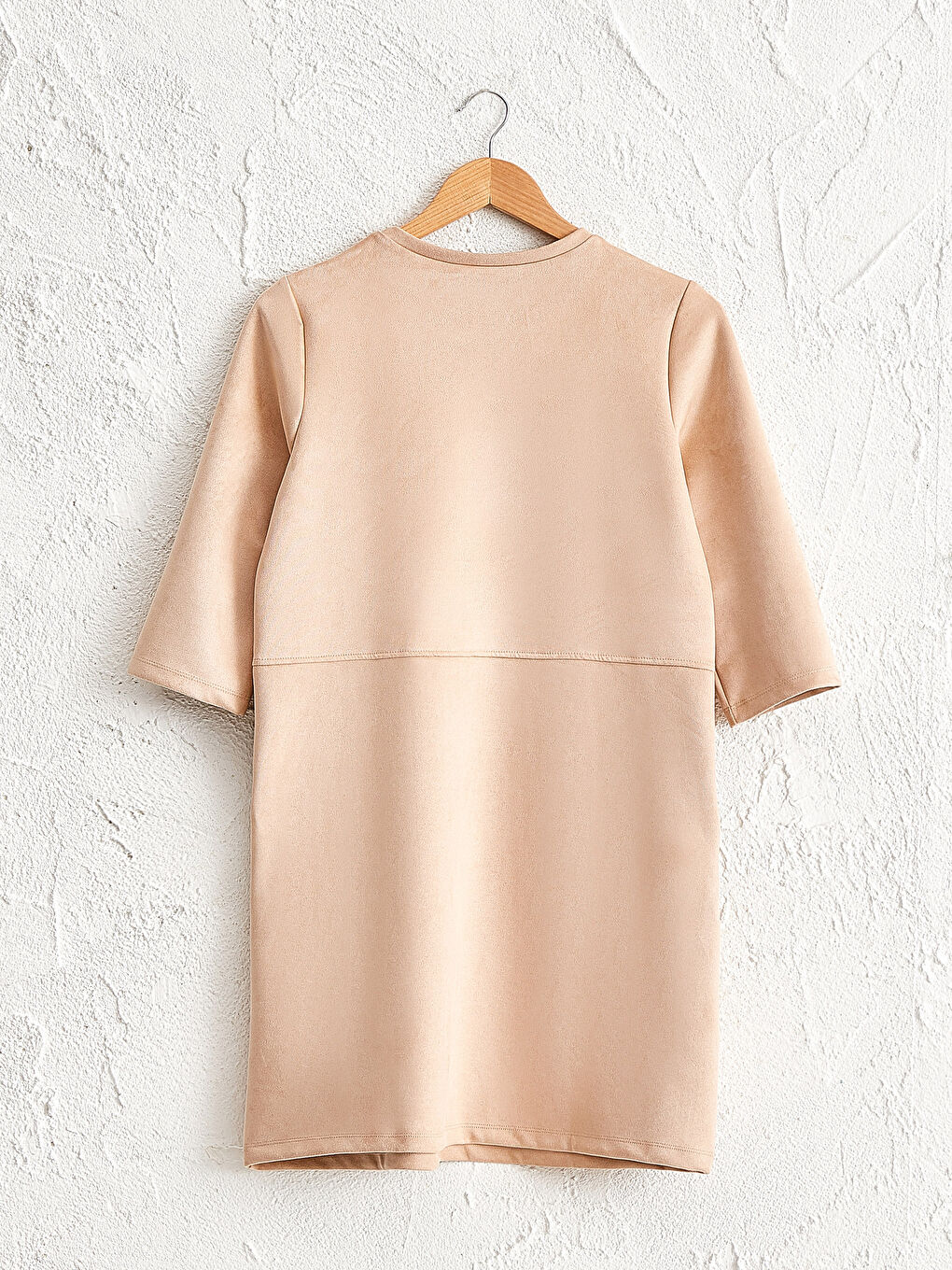 Замша көріністі кең пішілген көйлек-1