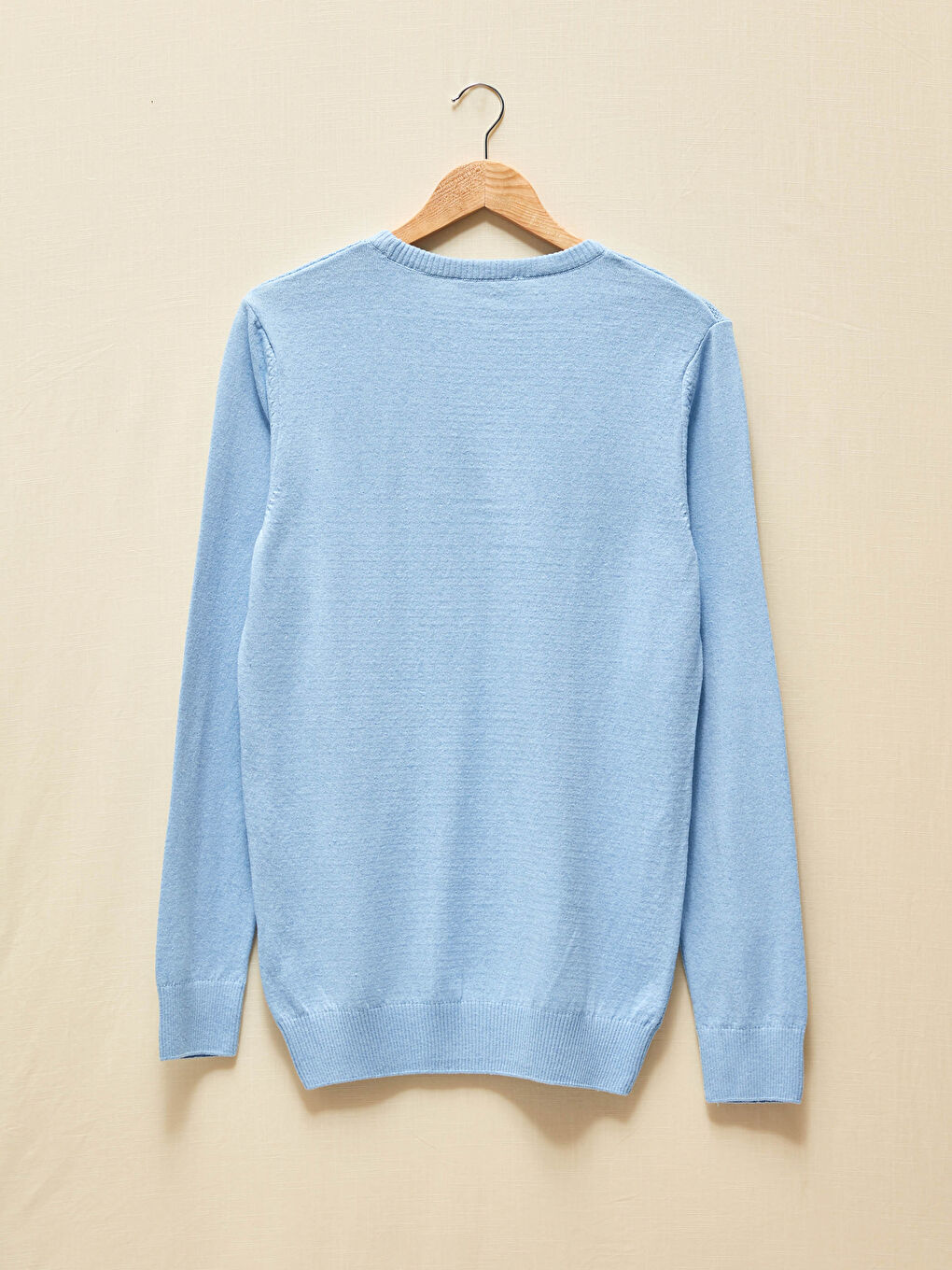 Екологічний Светр Тонкої В'язки з Круглим Вирізом-2