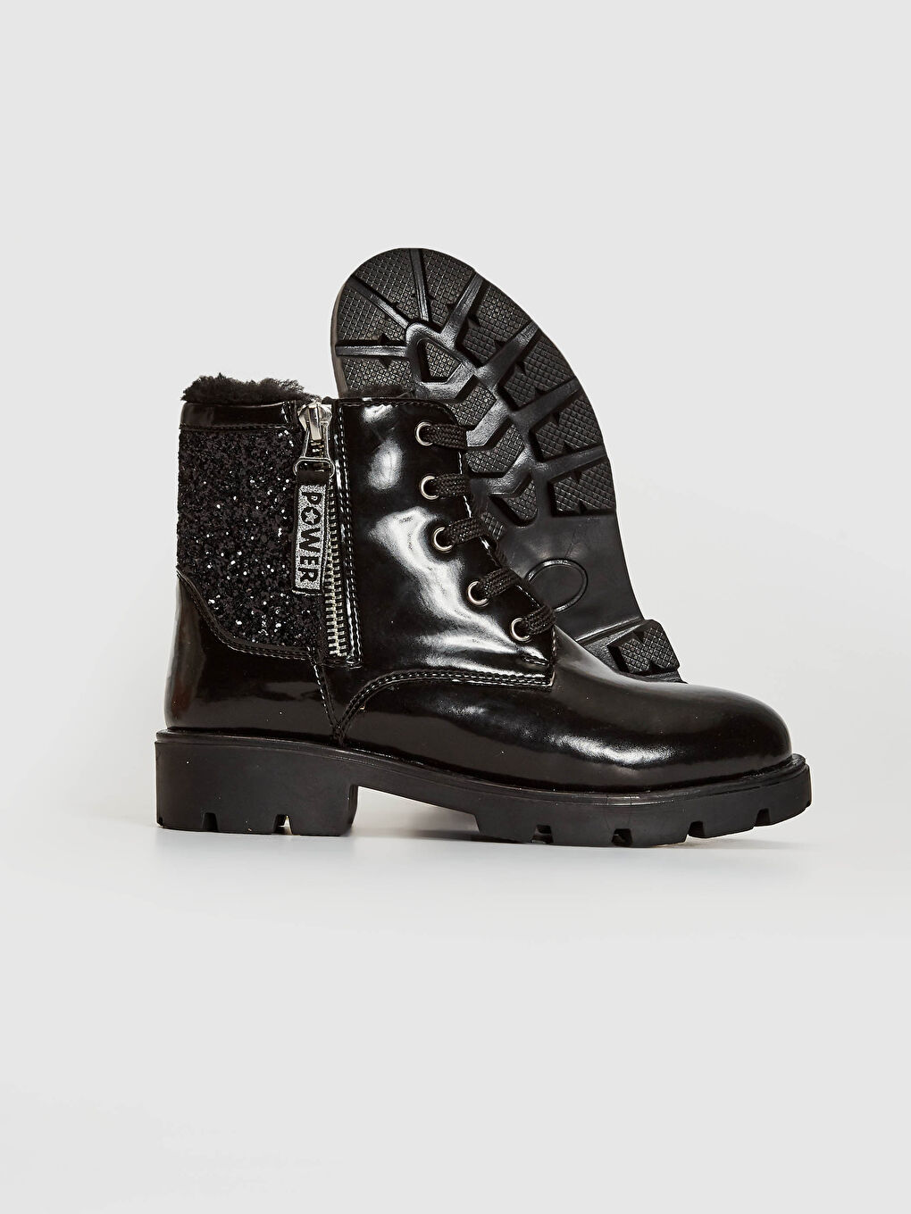 Siyah Kız Çocuk Bağcıklı Bot-2