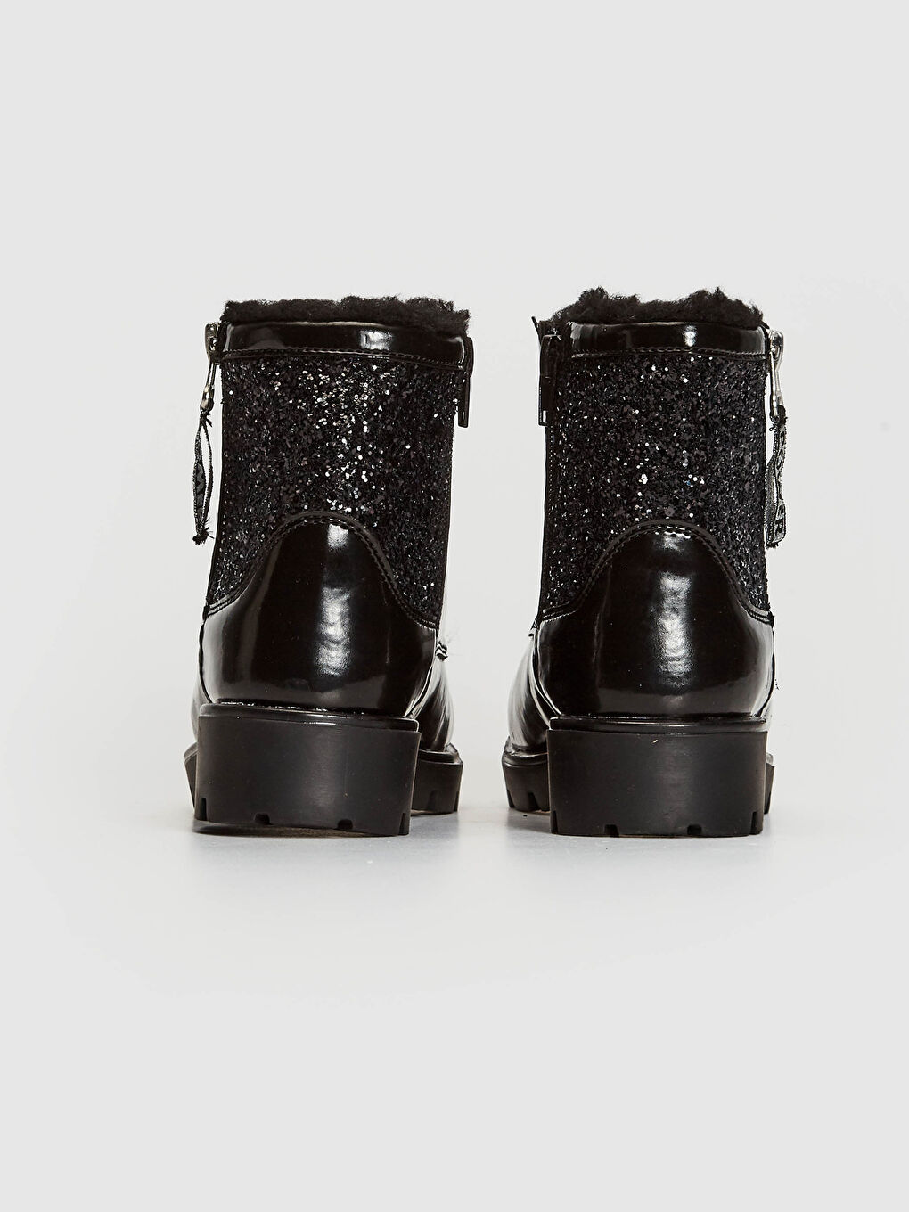 Siyah Kız Çocuk Bağcıklı Bot-4