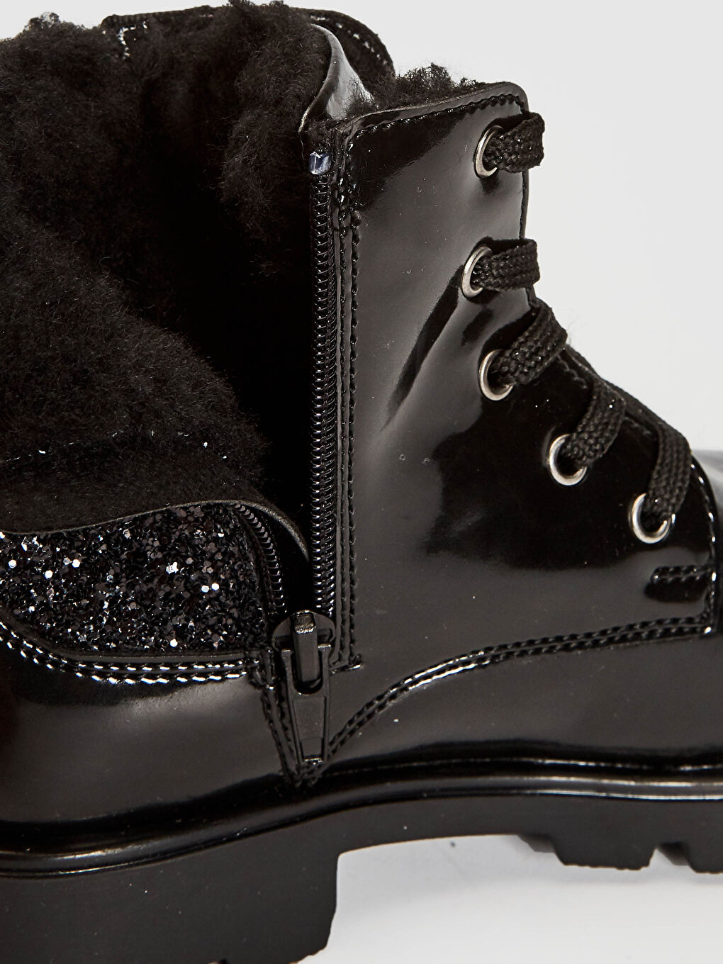 Siyah Kız Çocuk Bağcıklı Bot-5