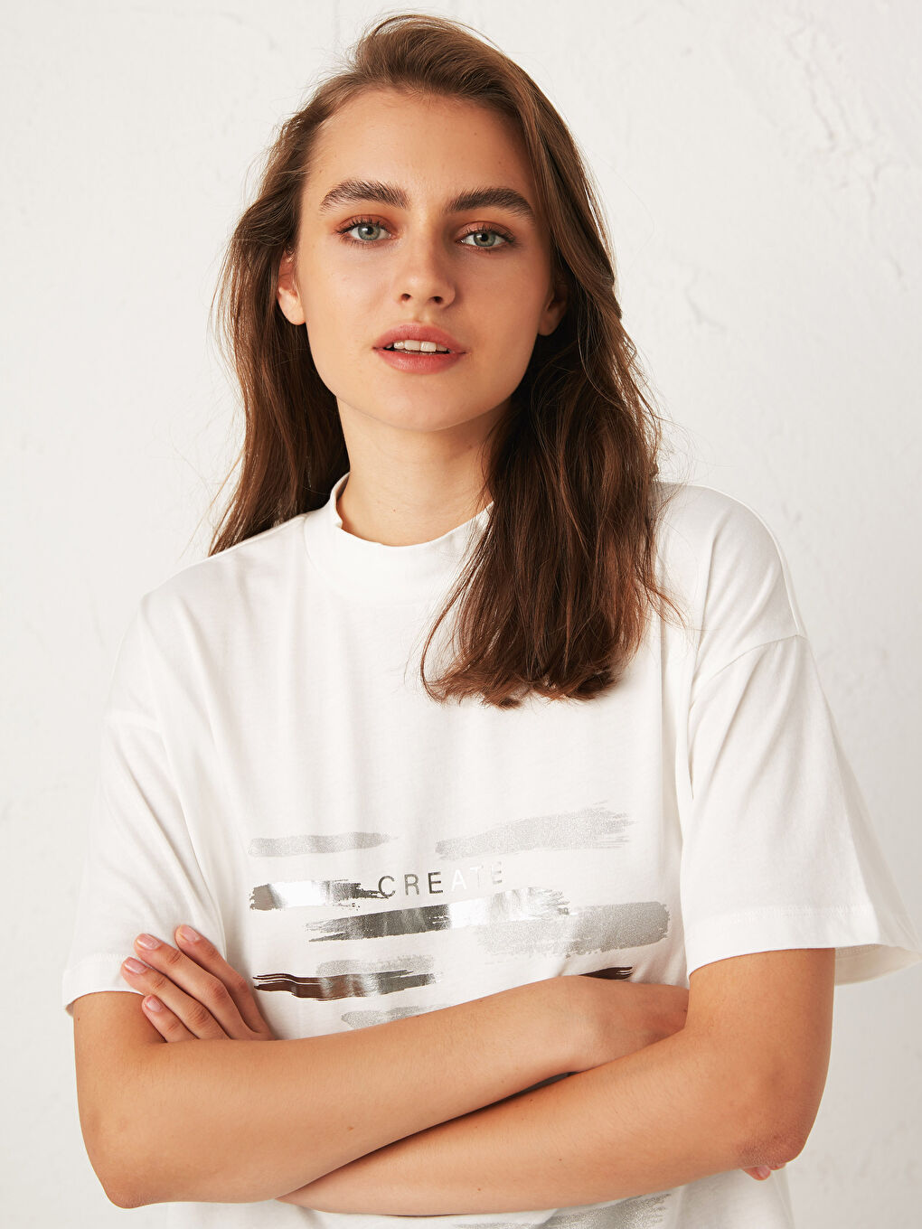 LCWAIKIKI Classic Shiny Printed T-Shirt -0WDU64Z8-FEW