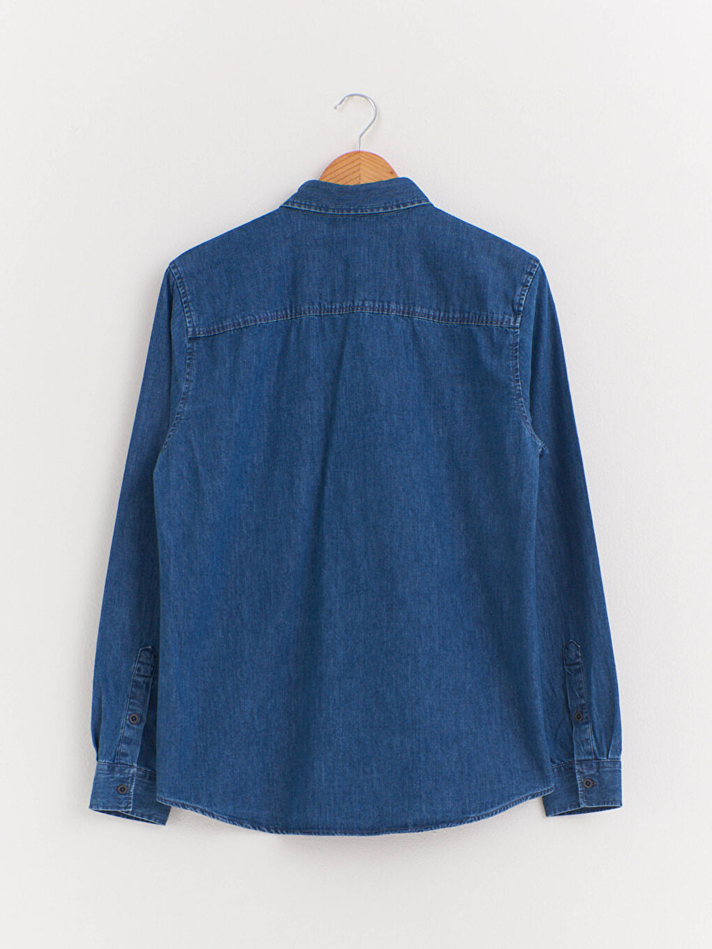 Chemise en jean à manches longues coupe régulière-1