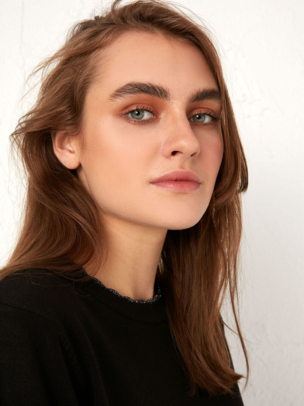 Siyah Bisiklet Yaka Triko Kazak-1