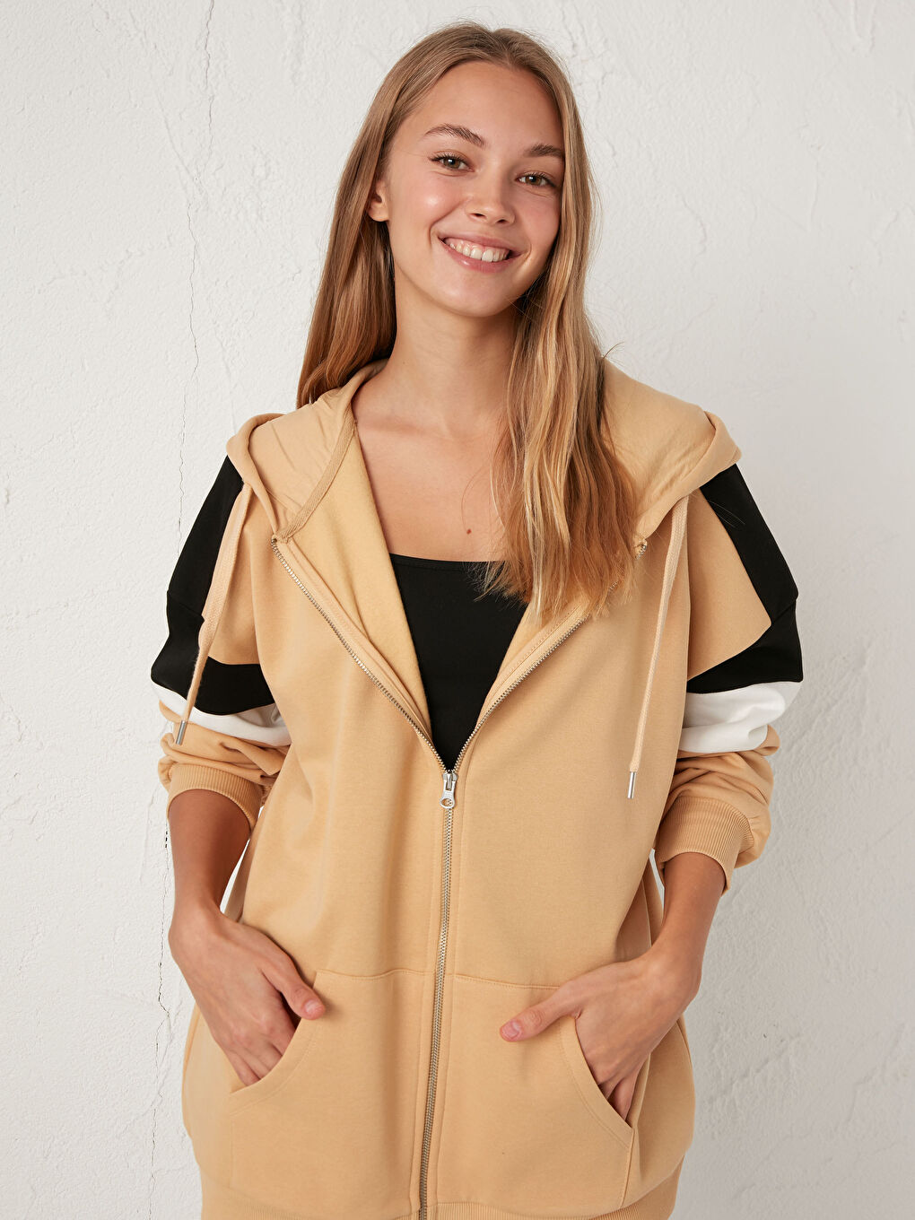 Ženska Debela Dukserica sa Kapuljačom i Rajsferšlusom-2