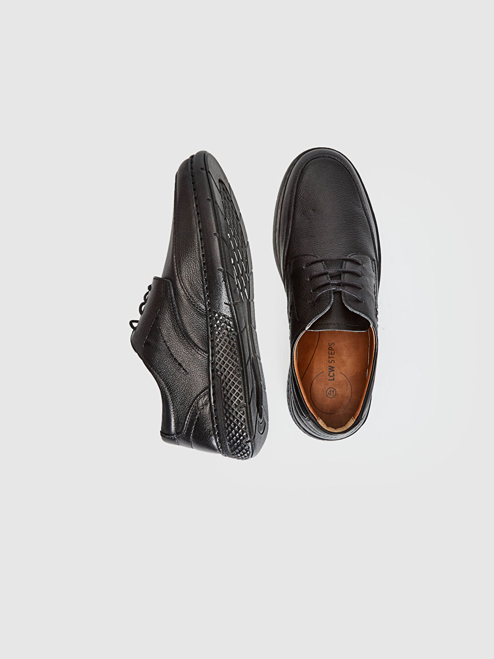 Siyah Erkek Deri Bağcıklı Ayakkabı-2