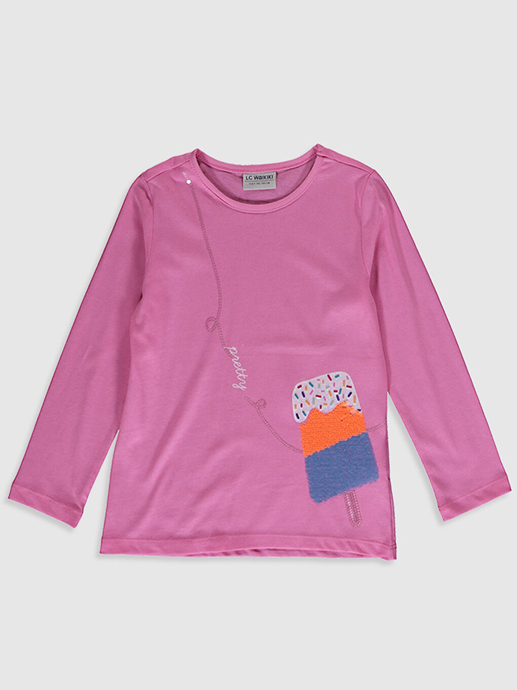 تي شيرت قطن مطبوع بناتي