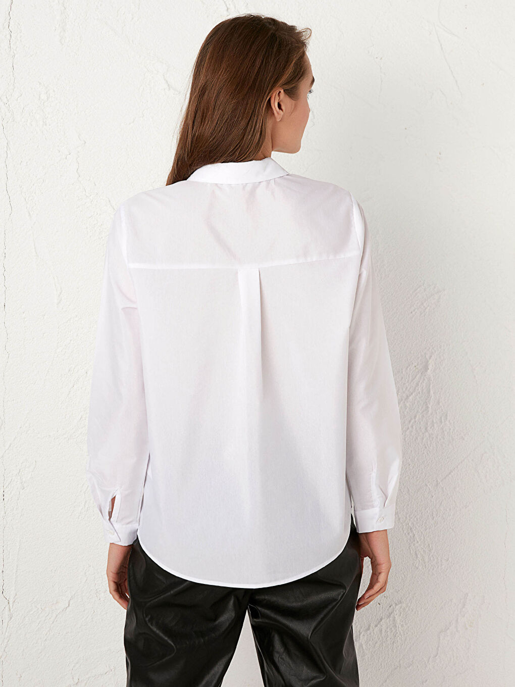 Chemise unie à manches longues-4