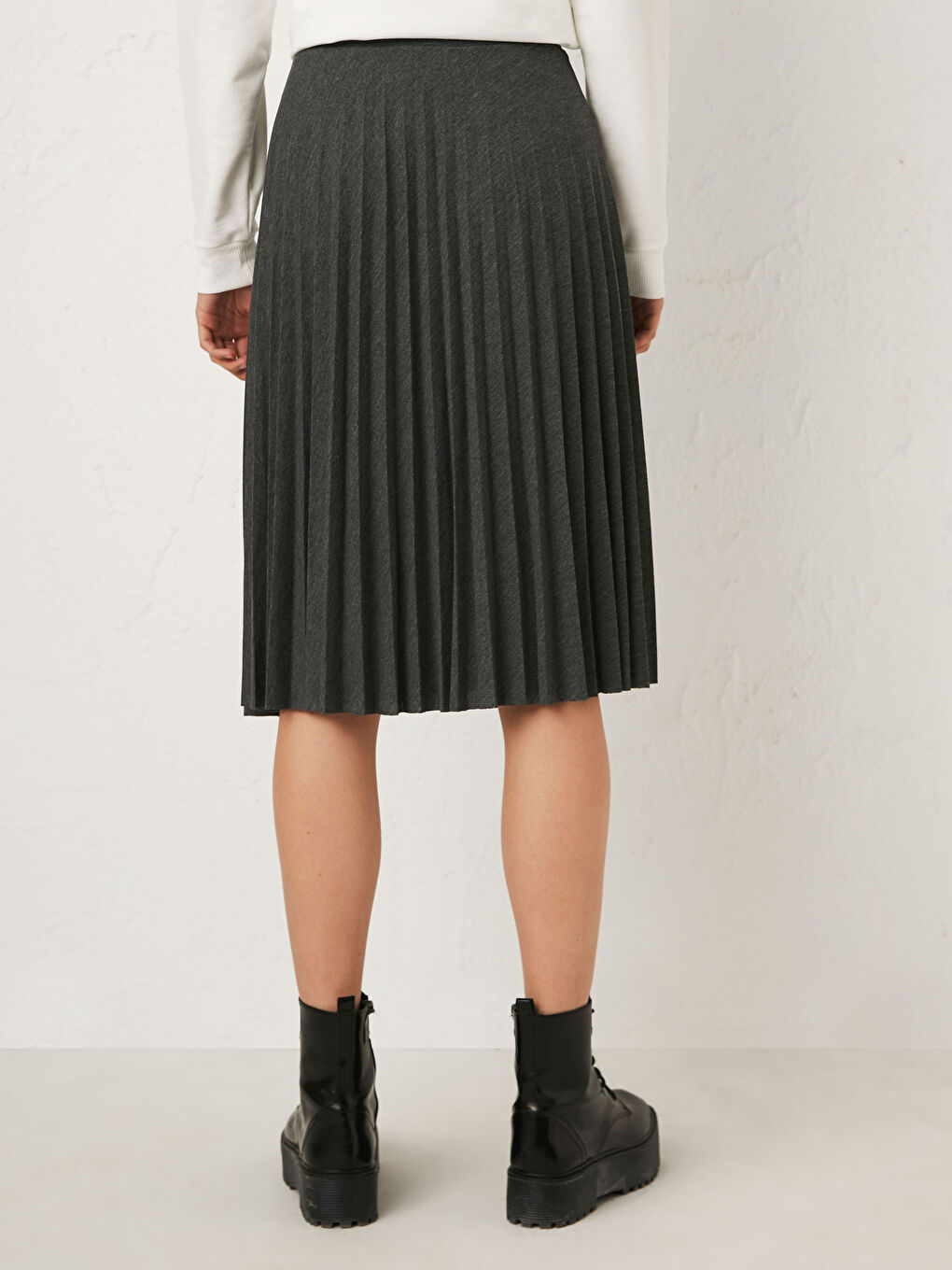 LCW Vision Elasticated Waist Pleated Skirt -0WDY34Z8-QAZ