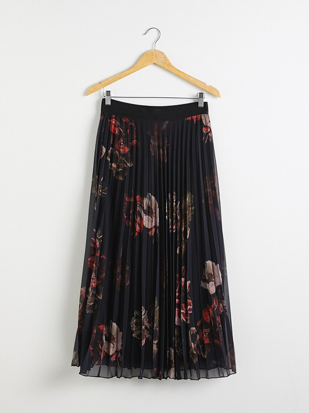 LC Waikiki Figured Pleated Chiffon Maxi Skirt -0WDY79Z8-MHS