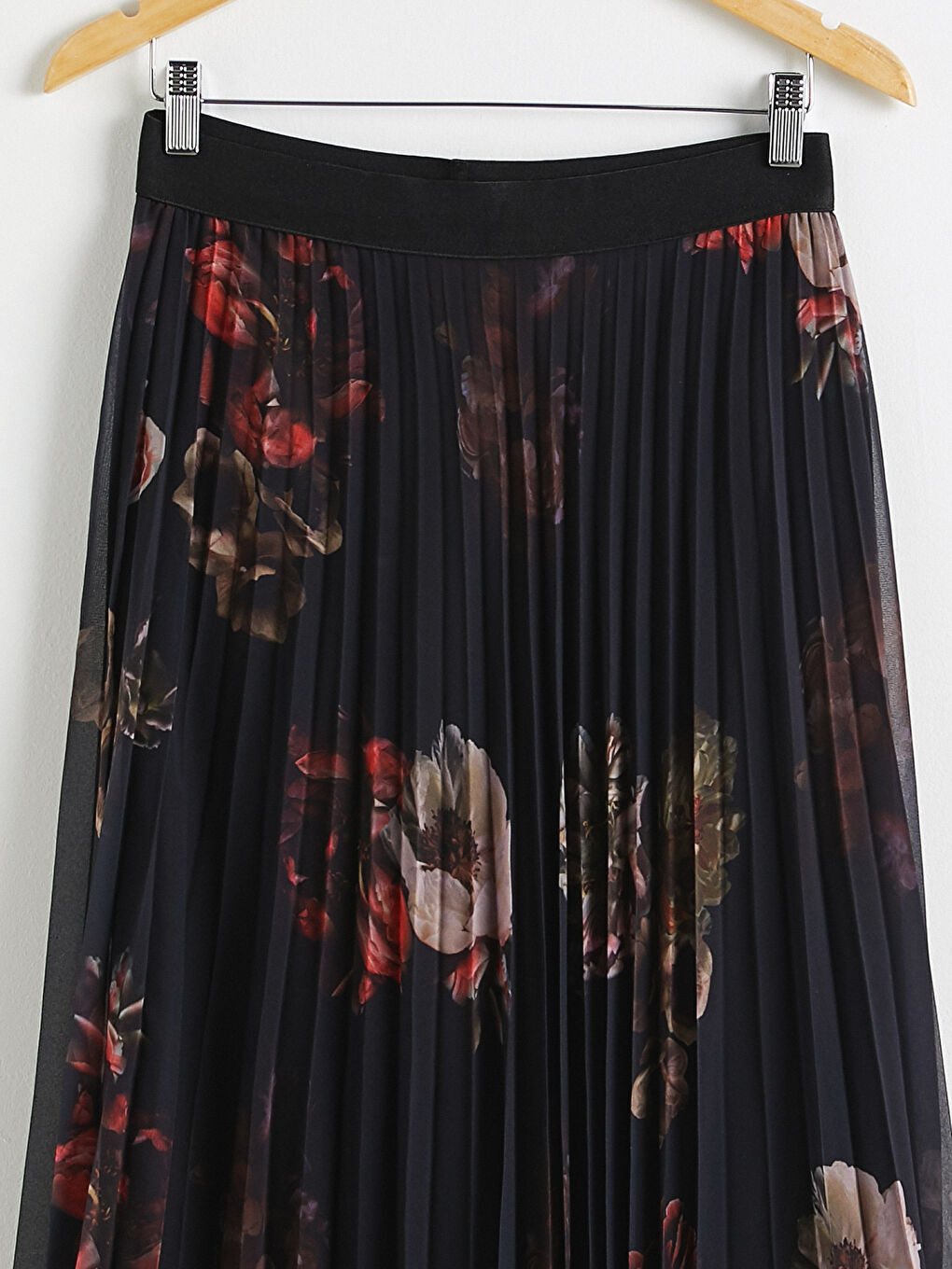 LC Waikiki Figured Pleated Chiffon Maxi Skirt -0WDY79Z8-MHS