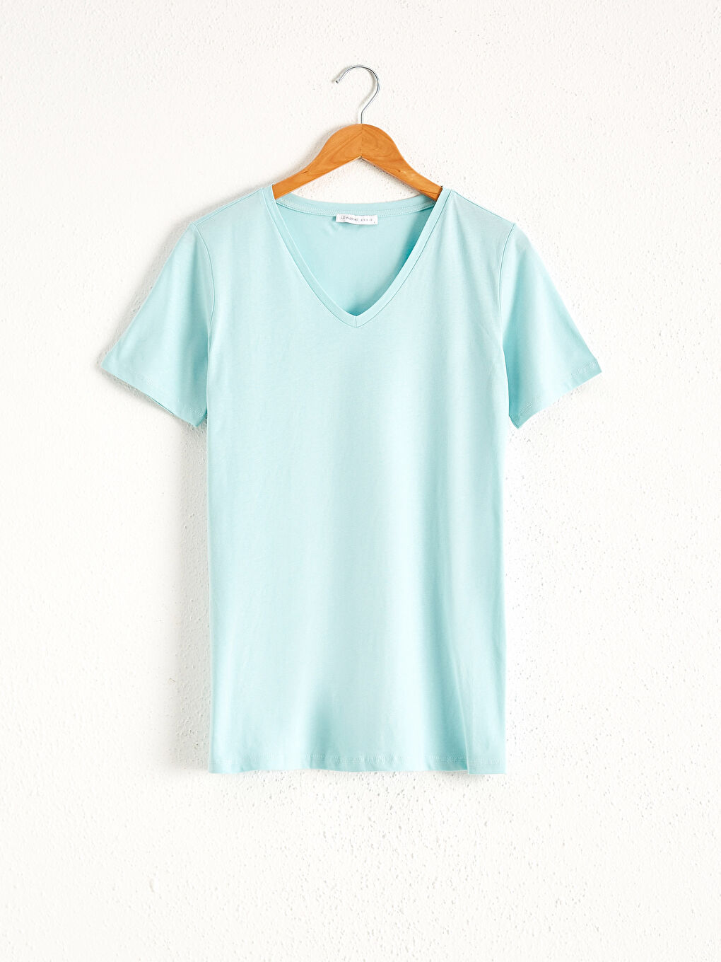 LCWAIKIKI Basic V-Ausschnitt Kurzarm T-Shirt für Damen -0WEA47Z8-QV7