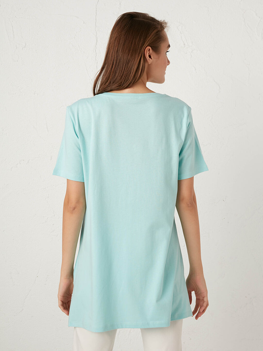 LCWAIKIKI Basic V-Ausschnitt Kurzarm T-Shirt für Damen -0WEA47Z8-QV7