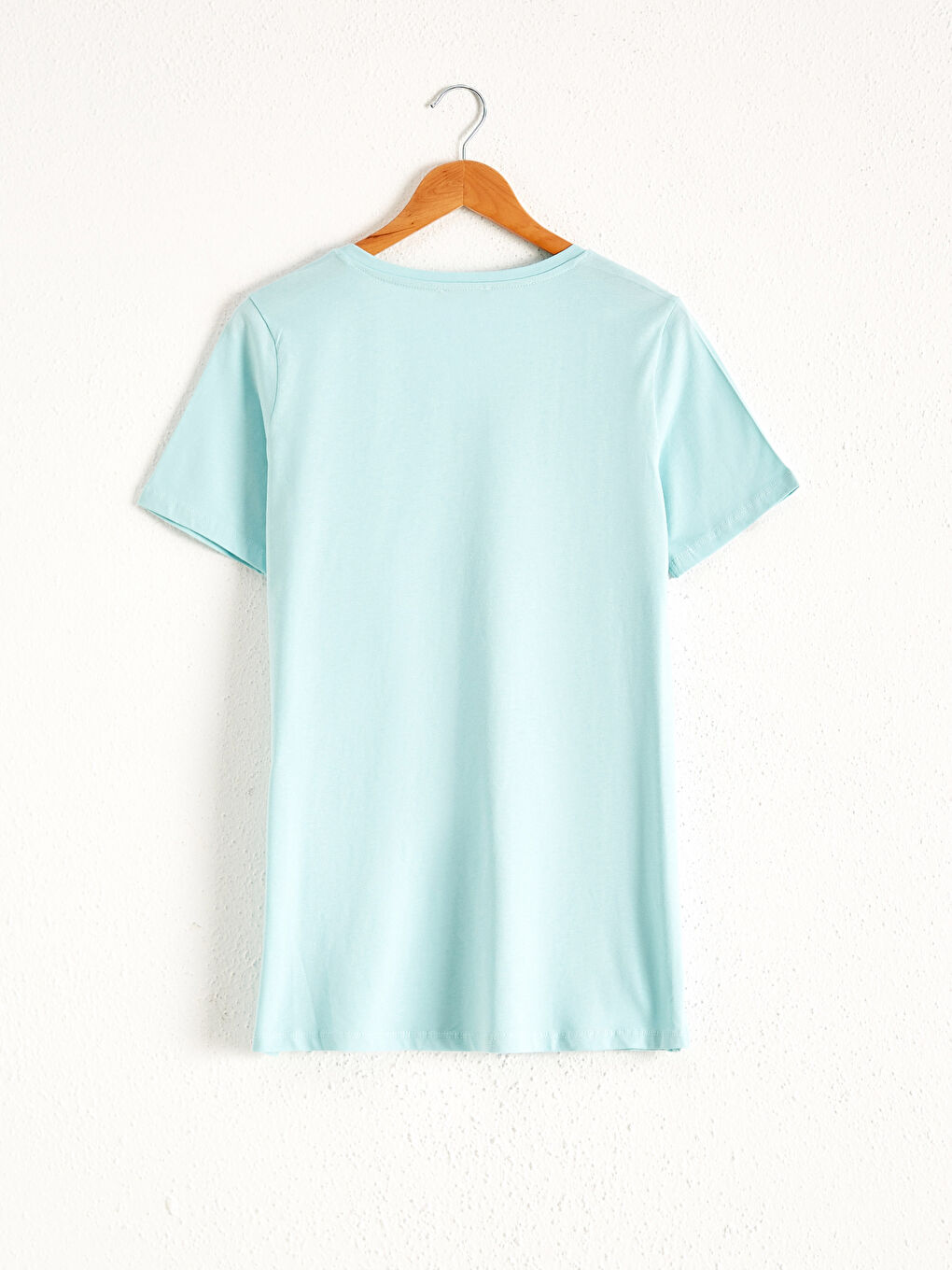 LCWAIKIKI Basic V-Ausschnitt Kurzarm T-Shirt für Damen -0WEA47Z8-QV7