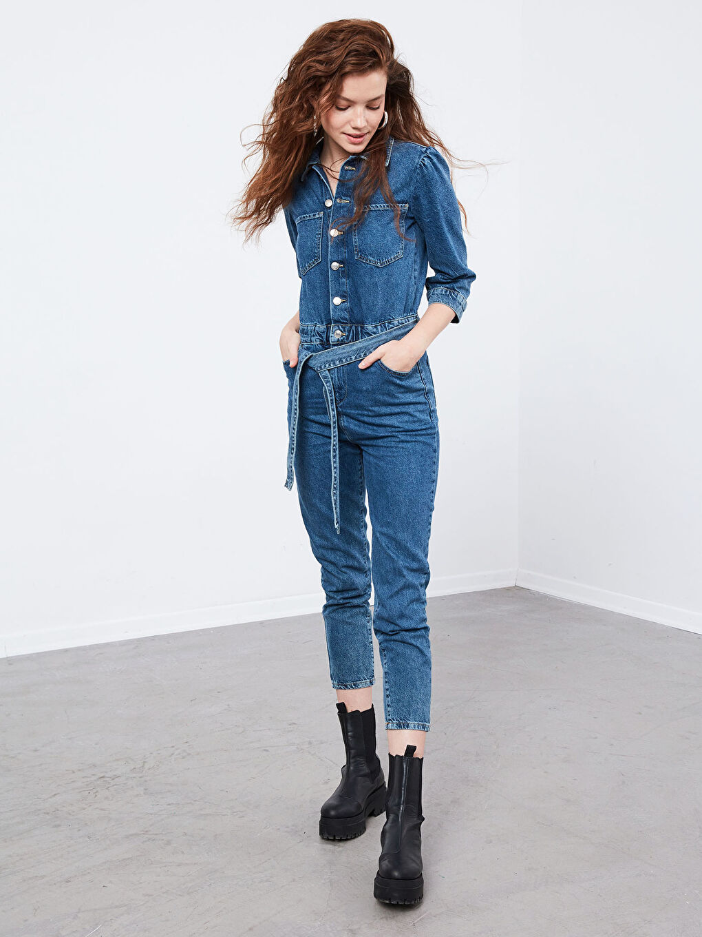 جمبسوت جينز بحزام-3