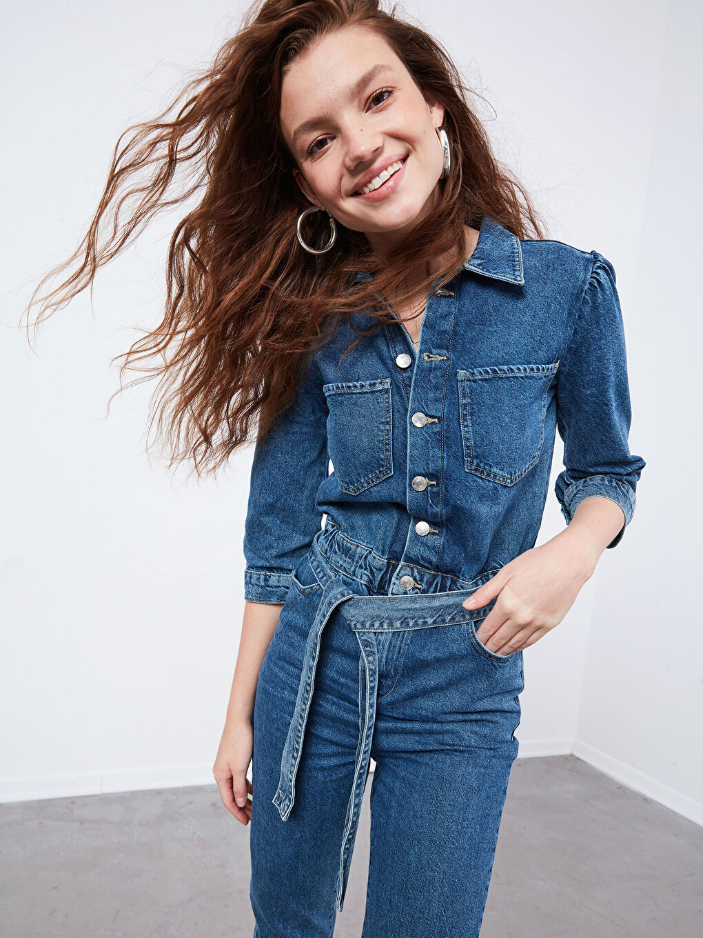 جمبسوت جينز بحزام-9