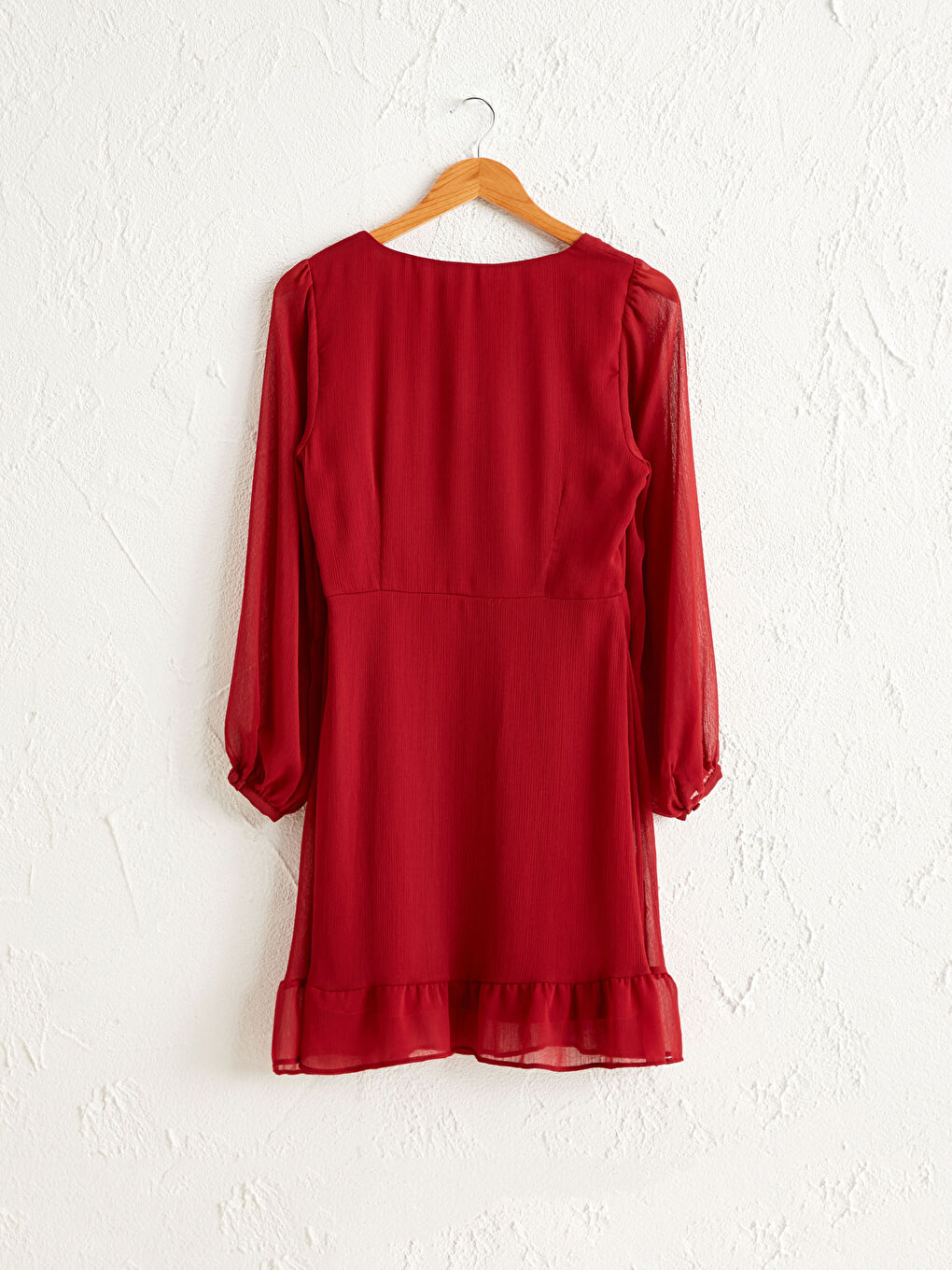 LCW Vision V-Ausschnitt Schlichtes Chiffonkleid -0WEC42Z8-HPJ