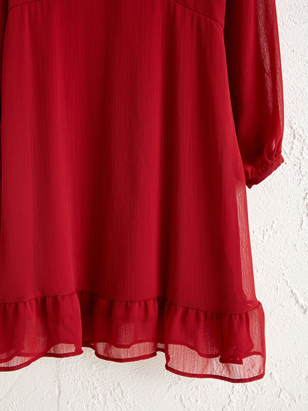 LCW Vision V-Ausschnitt Schlichtes Chiffonkleid -0WEC42Z8-HPJ