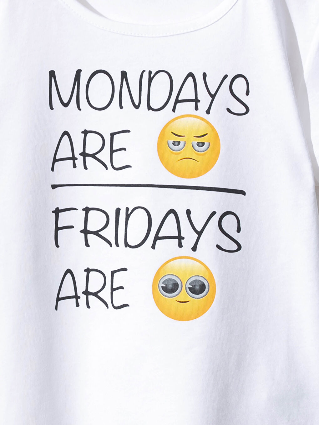 LCW Kids Girl's Emoji T-Shirt -0WEC50Z4-E5X