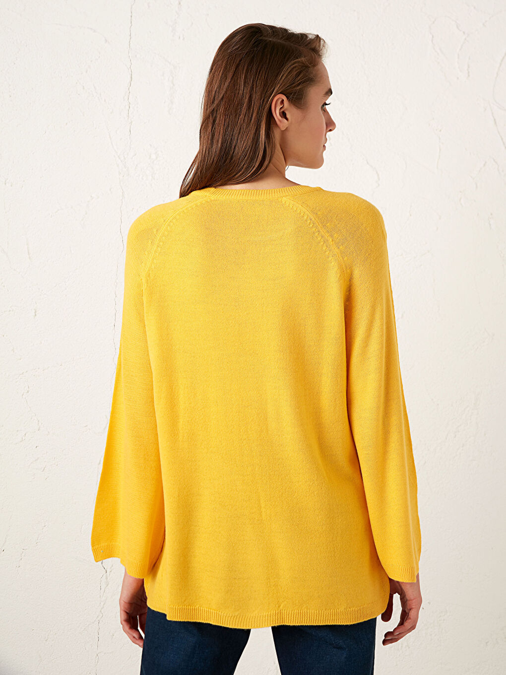 Pull-over Basique en Tricot à Col Rond-4