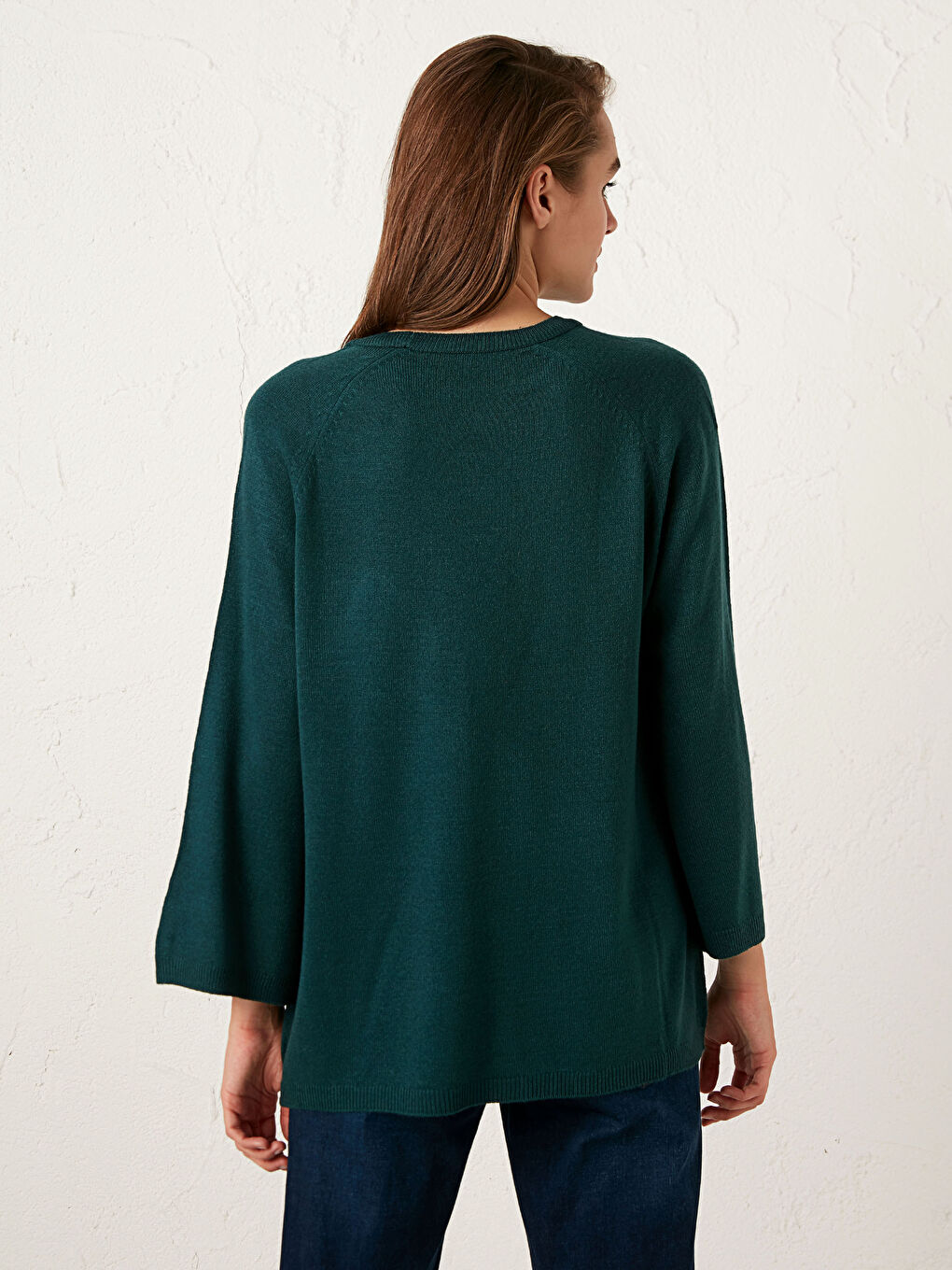 Pull-over Basique en Tricot à Col Rond-5