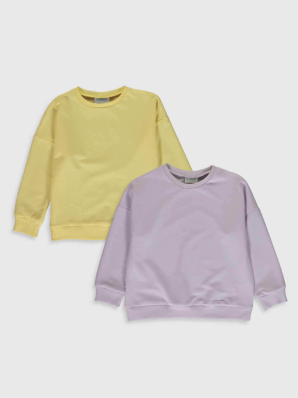 LCW Kids Lot de 2 Sweat-shirts Basiques Fille -0WED13Z4-FTK
