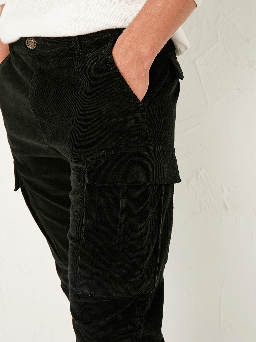 Slim Fit Velvet Trousers-4