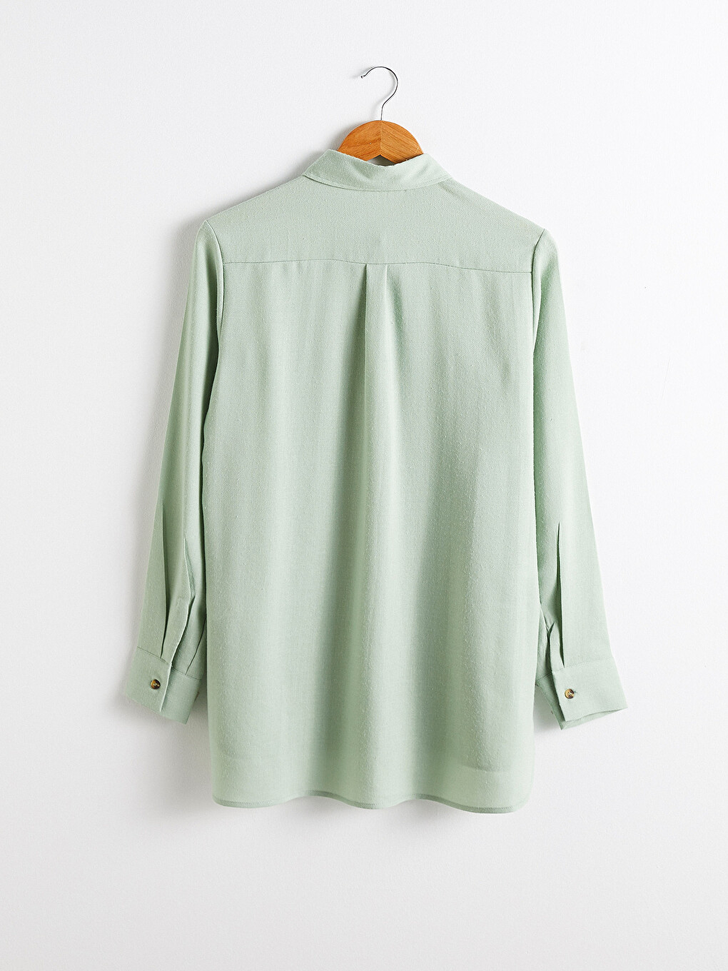 Pocket Detailed Plain Viscose Shirt-1