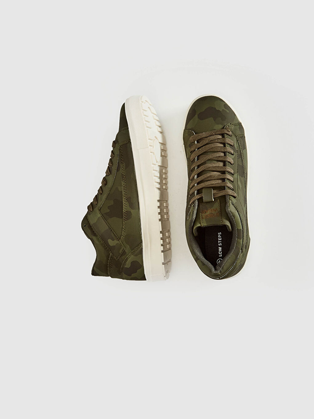 Haki Erkek Bağcıklı Günlük Sneaker Ayakkabı-2