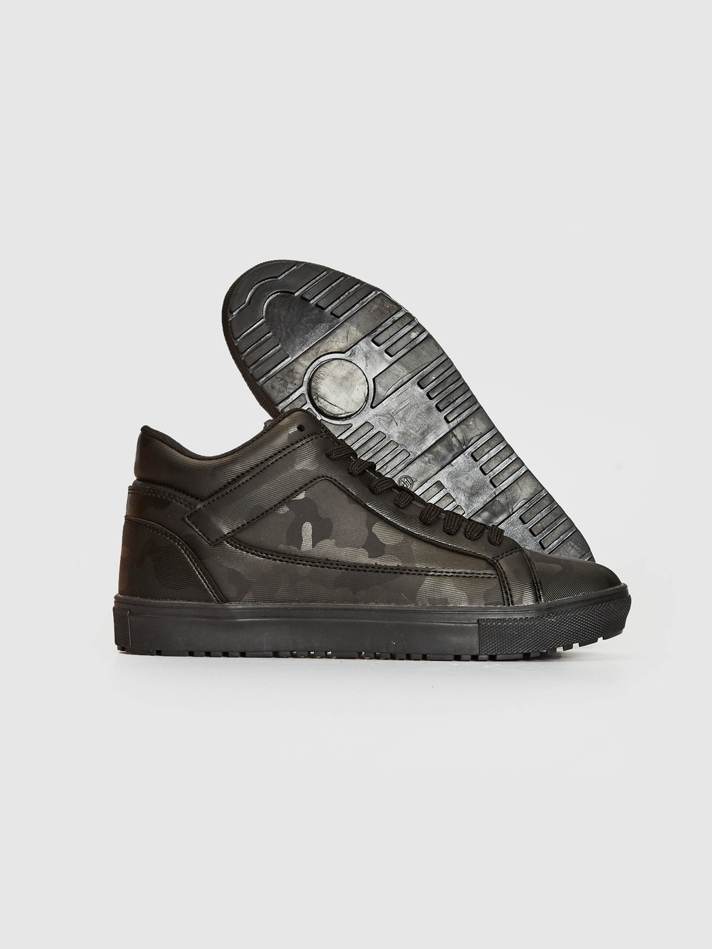 Siyah Erkek Bağcıklı Günlük Sneaker Ayakkabı-3