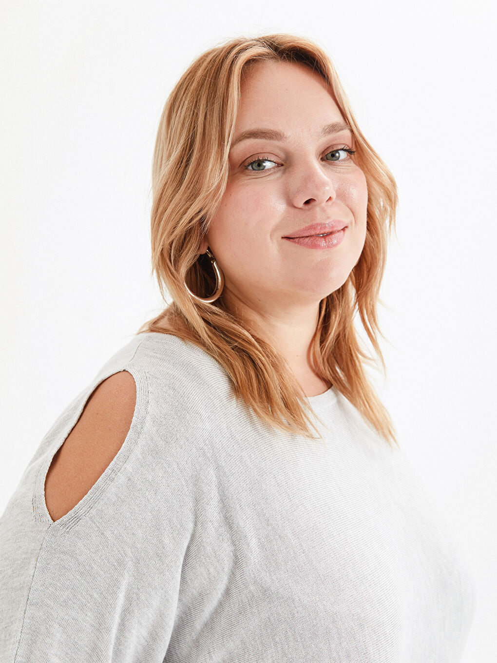 Shoulder Detailed Tricot Jumper-2