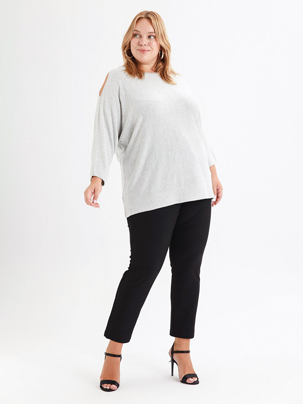 Shoulder Detailed Tricot Jumper-4