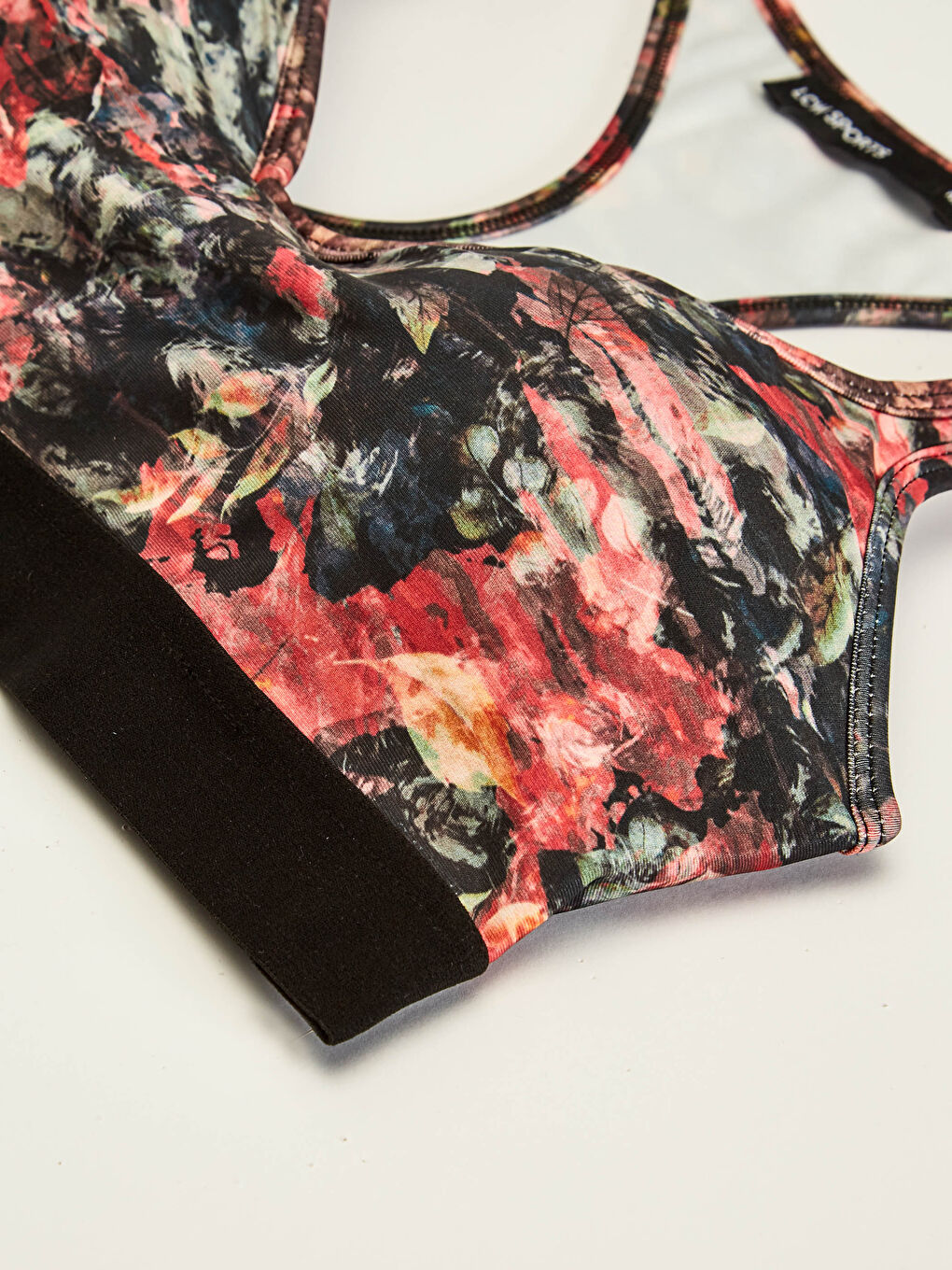 V Neck Patterned Active Sports Women Sports Bustier-2