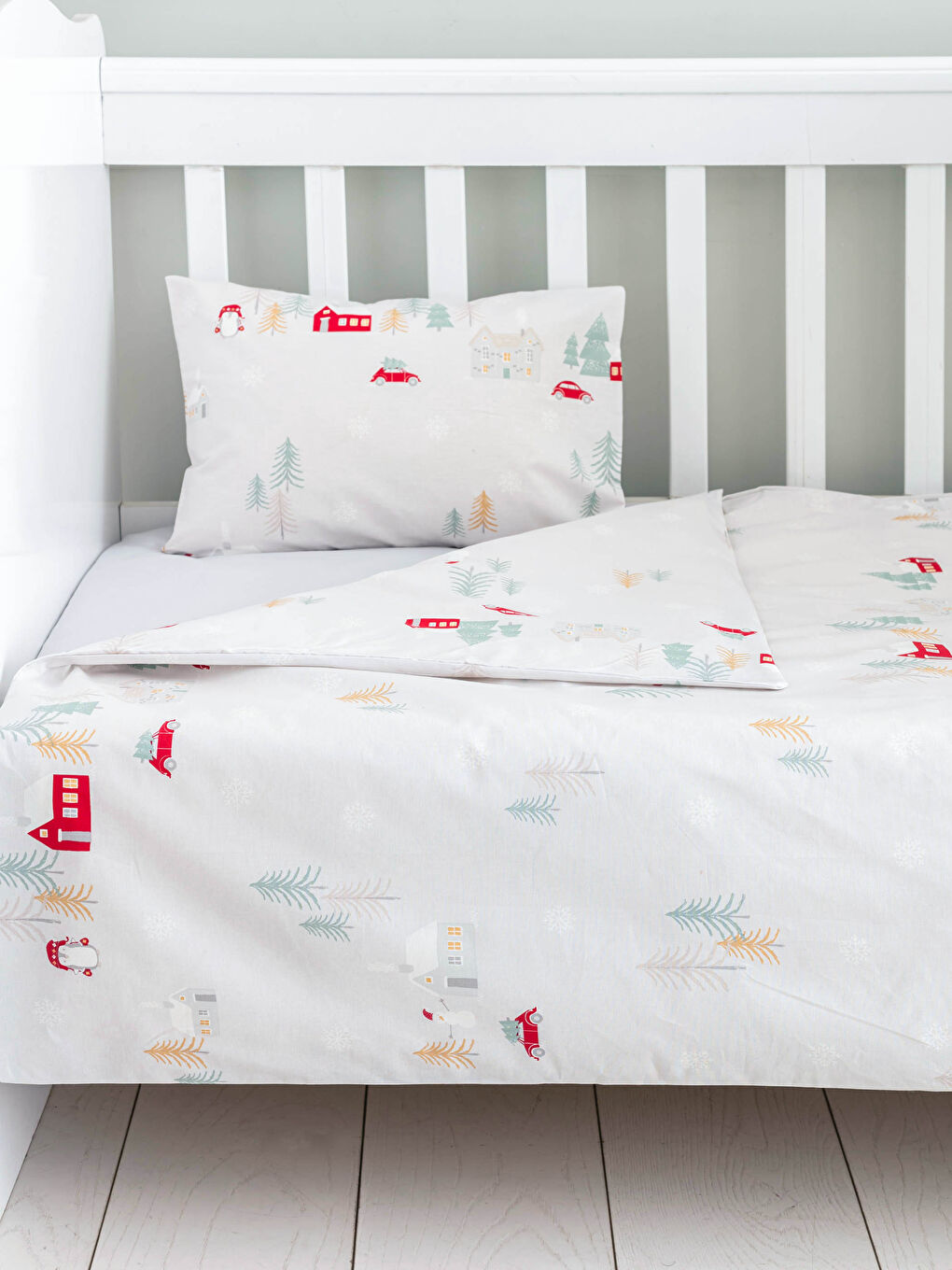 طقم غطاء لحاف للأطفال الأولاد بتصميم عيد الميلاد