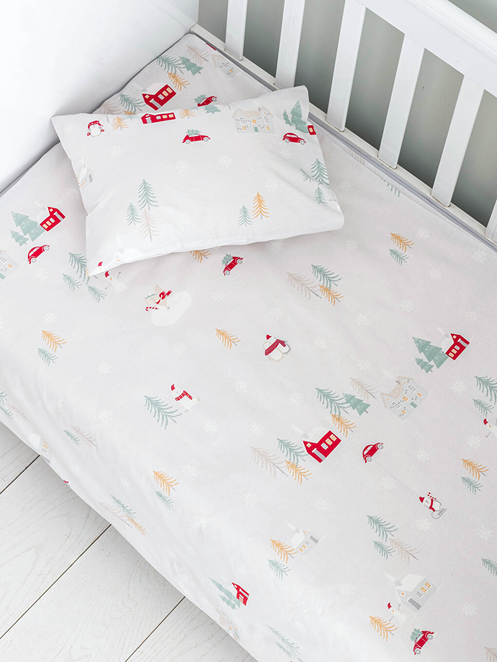 طقم غطاء لحاف للأطفال الأولاد بتصميم عيد الميلاد-1