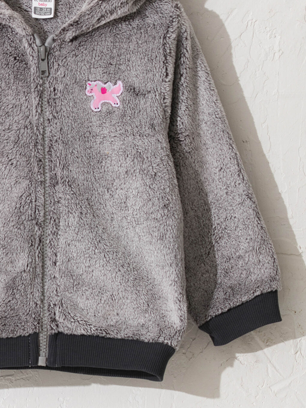 Antrasit Kız Bebek Sweatshirt ve Tayt Takım-3