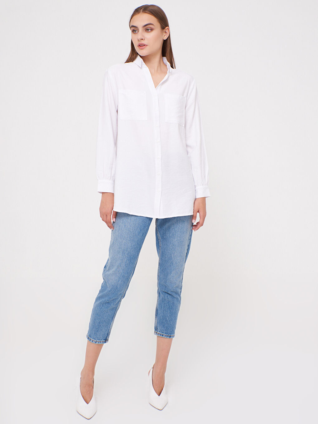 Pocket Detailed Loose Fit Shirt-4