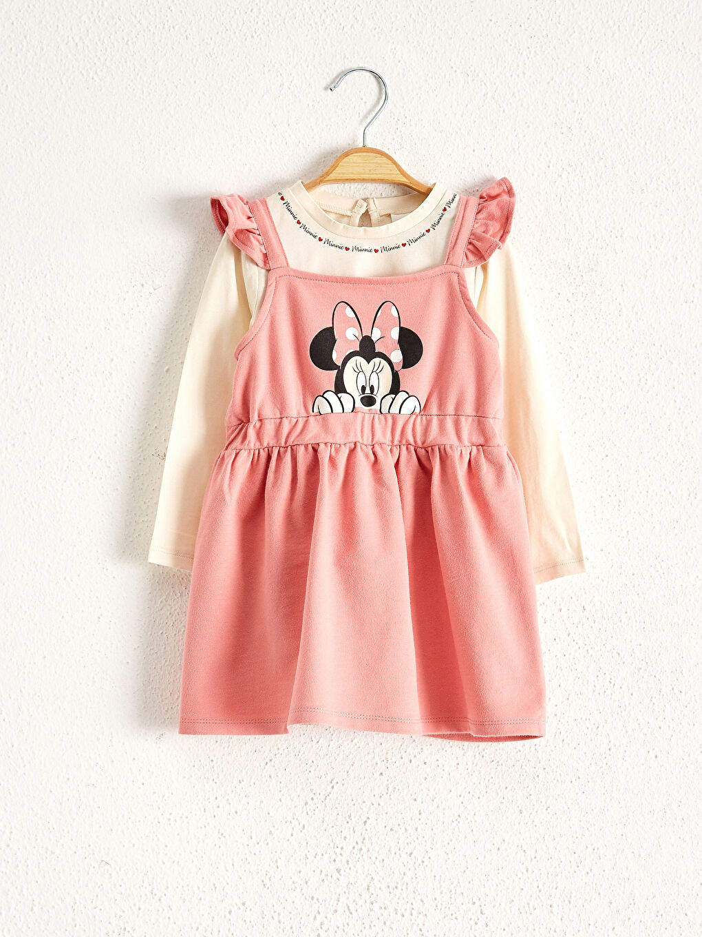 Baby Girl Minnie Mouse Printed T-Shirt and Dress