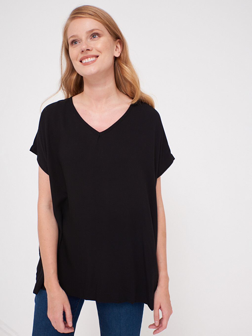 V-Neck Short Sleeve Women's T-Shirt