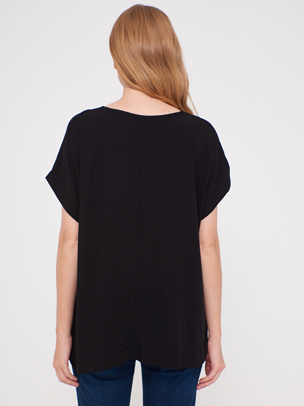 V-Neck Short Sleeve Women's T-Shirt-2
