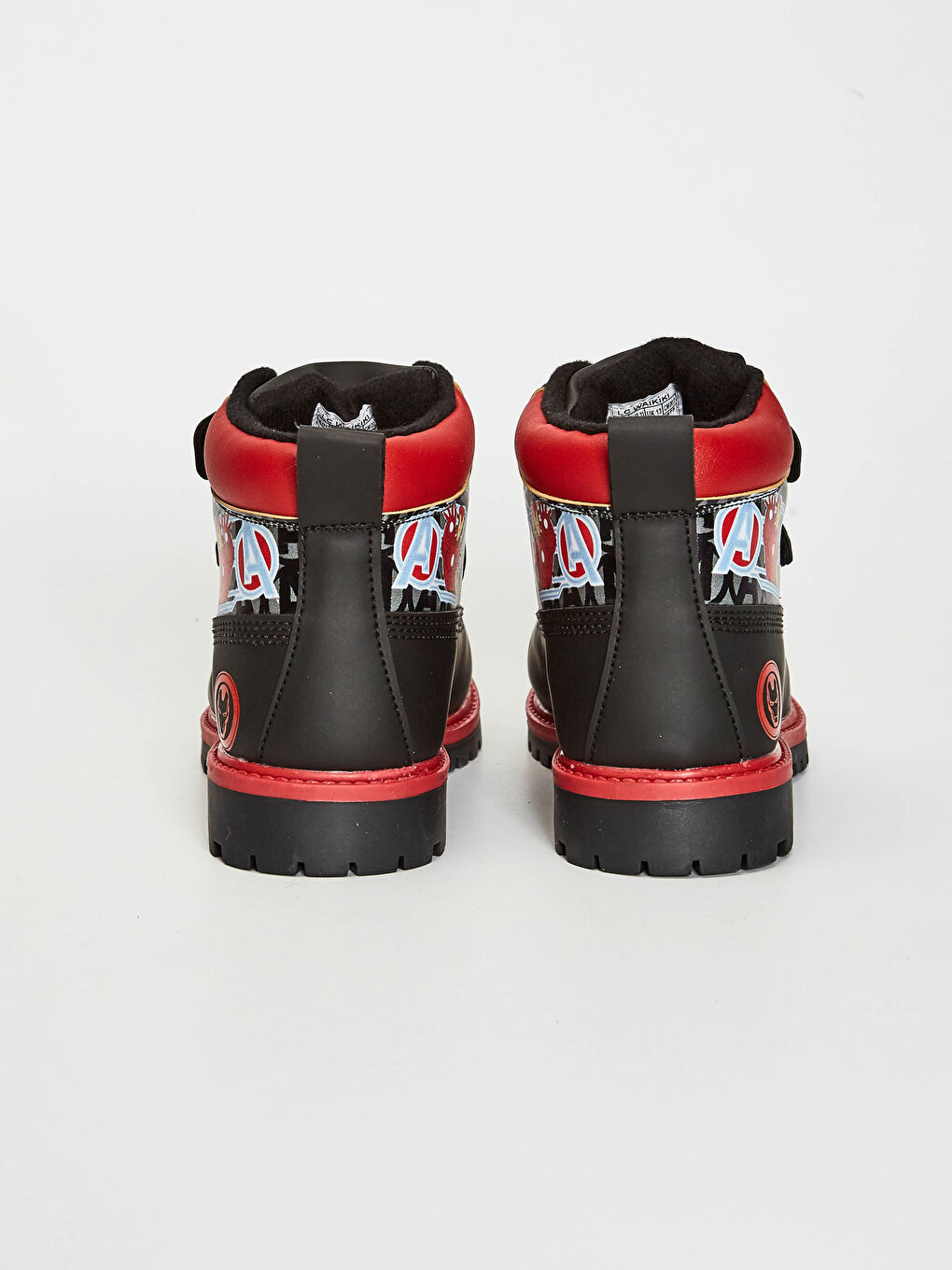 Siyah Erkek Çocuk Avengers Lisanslı Cırt Cırtlı Bot-4