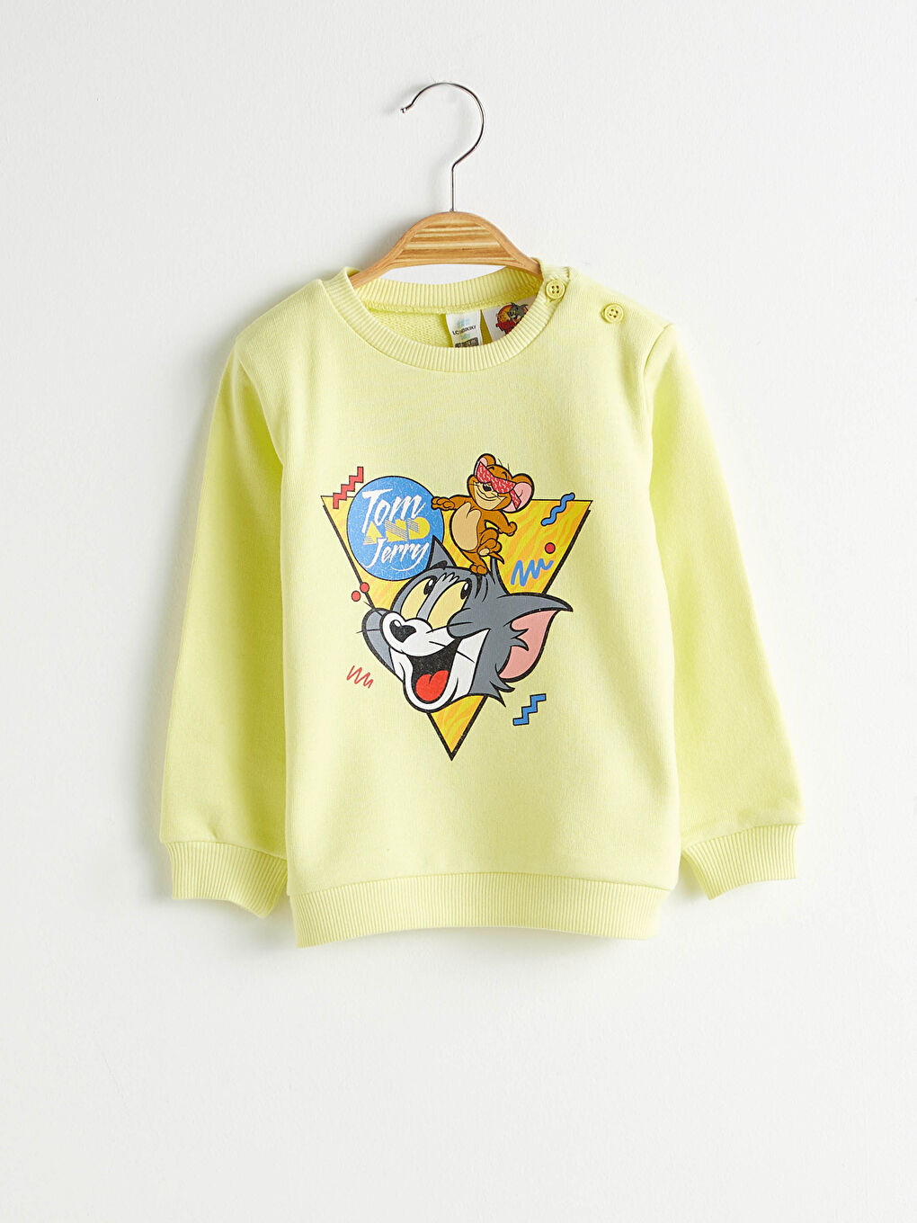 Yeşil Erkek Bebek Tom And Jerry Baskılı Sweatshirt