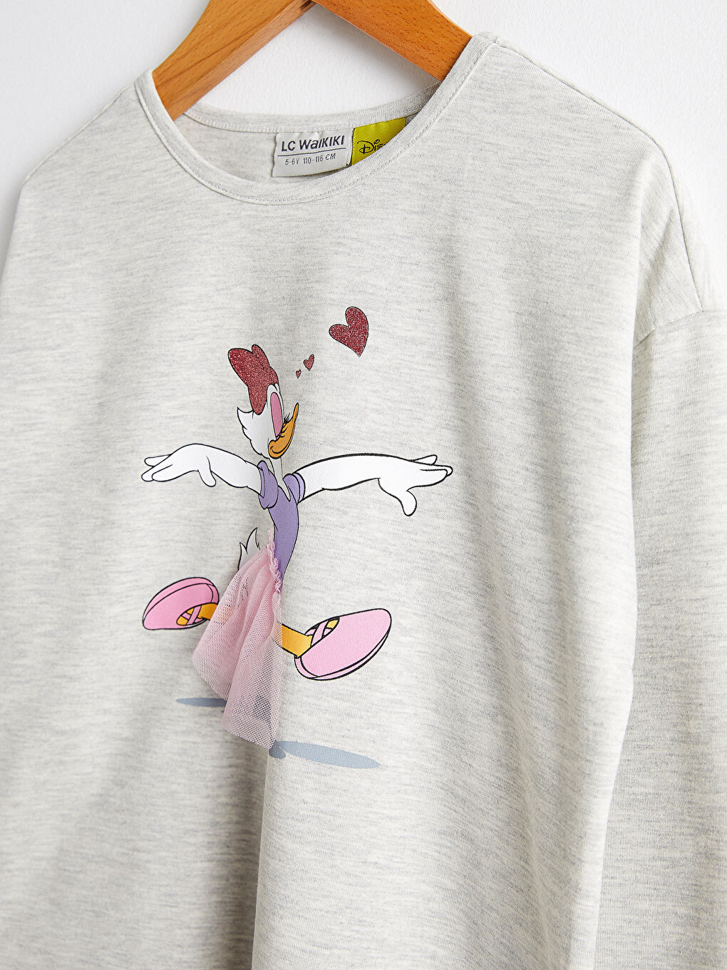 Girls Daisy Duck Printed T-Shirt-2